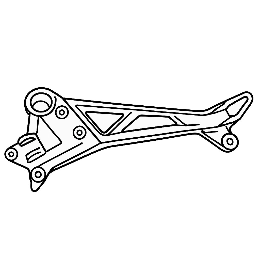 Platine de Repose-Pieds - Côté Gauche